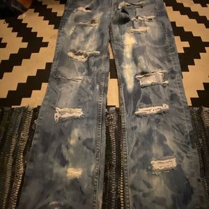 Levi’s 514 Distressed Bleached Jeans (Men’s)